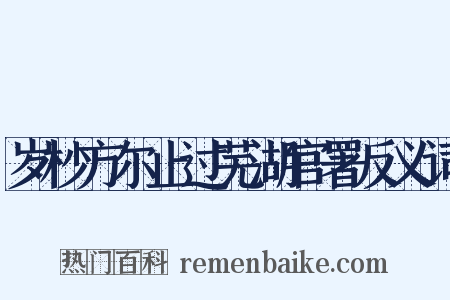 岁杪方尔止过芜湖官署反义词是什么意思的图片